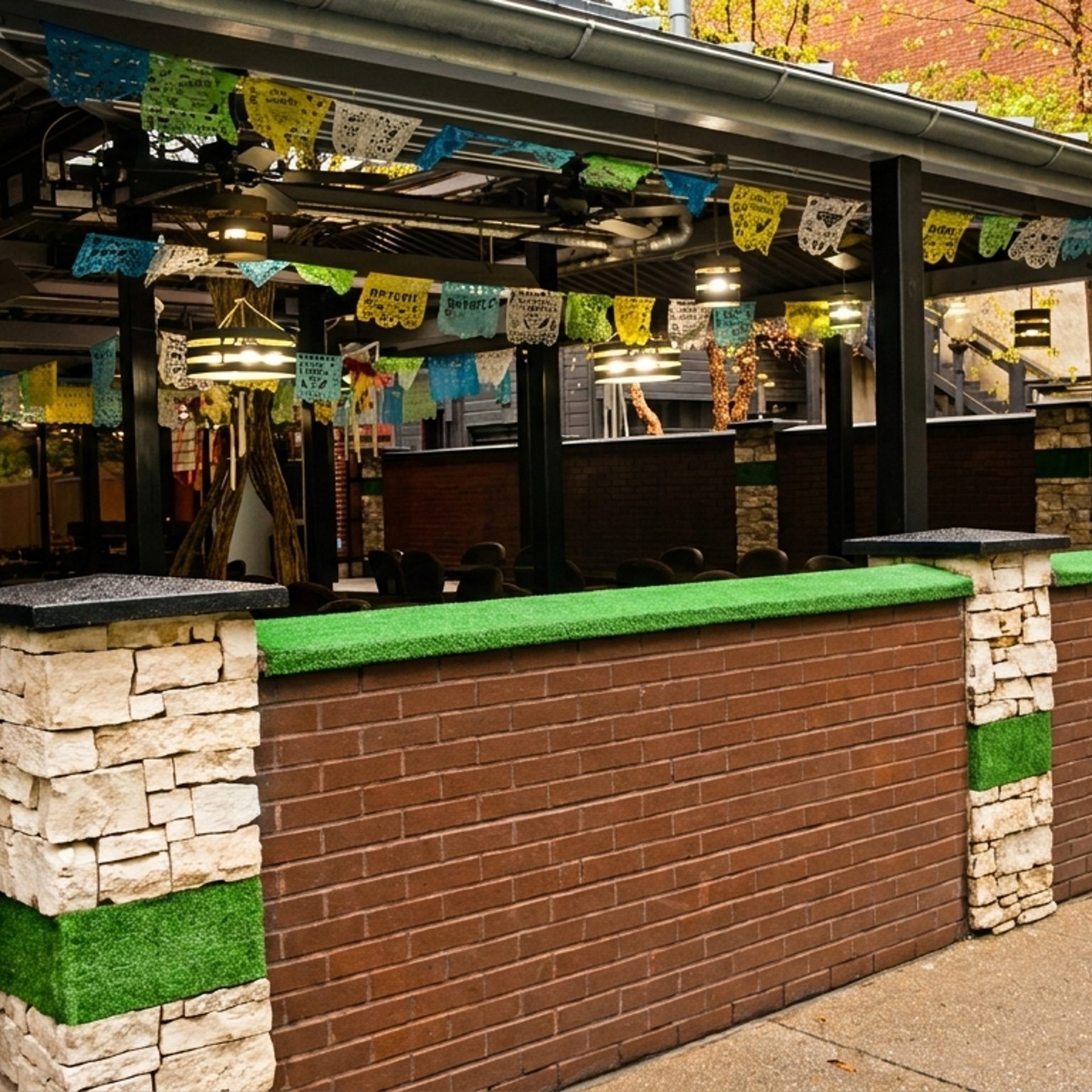 The patio for private groups