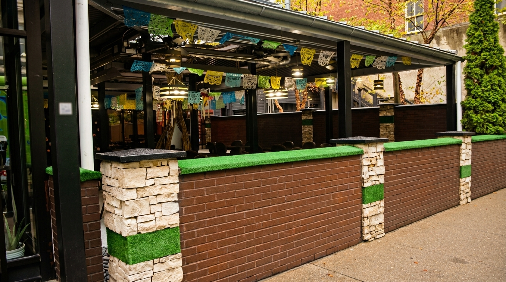 The patio for private groups