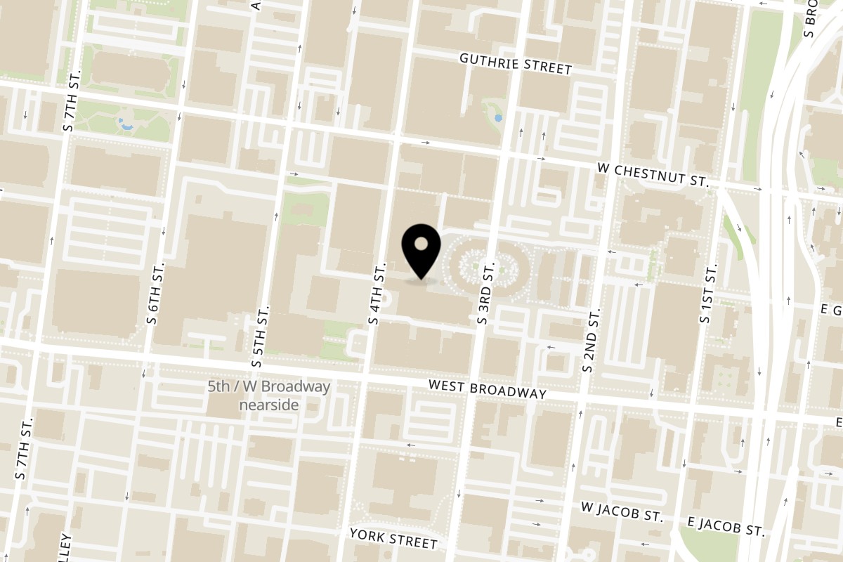 Map showing the location of Metztli Modern Mexican Cuisine & Bar on 649 S 4th St in Louisville
